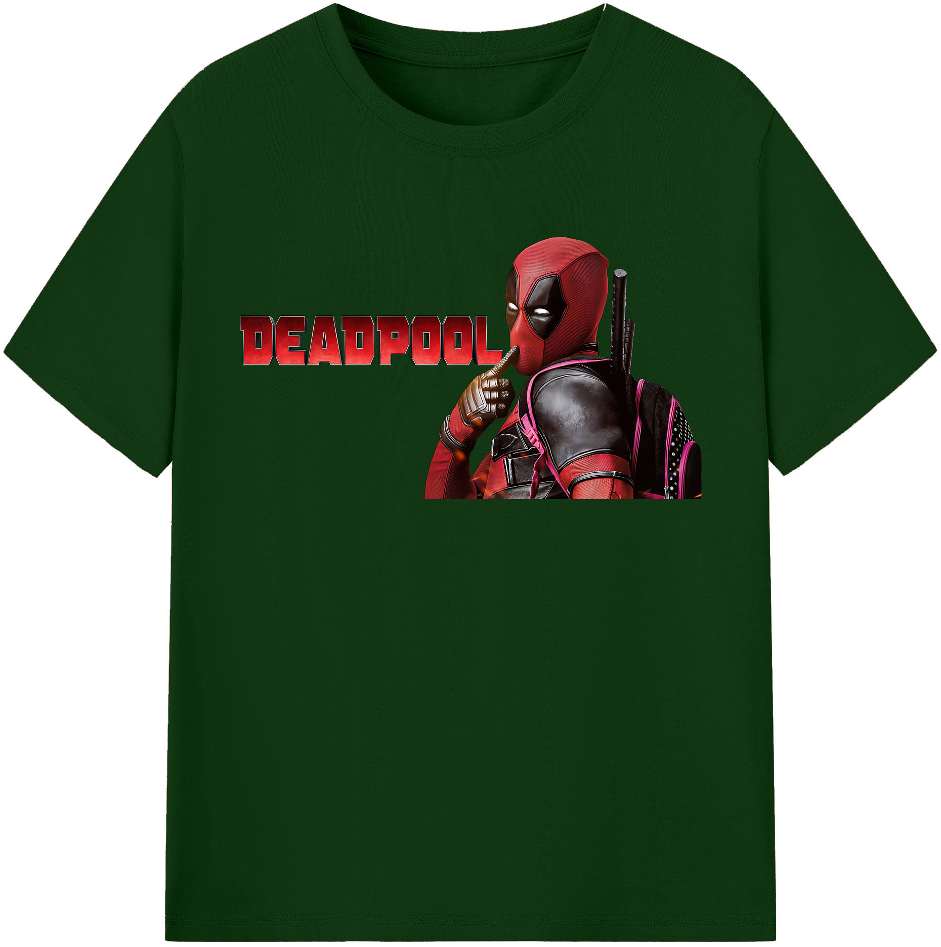 （画像用） Deadpool デッドプール 綿100％半袖Tシャツ（フロントプリント）